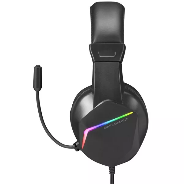 &divide; Headset mars gaming mh122 black ultra ligeros 184g drivers de neodimo 50mm microfono flexible jack 3