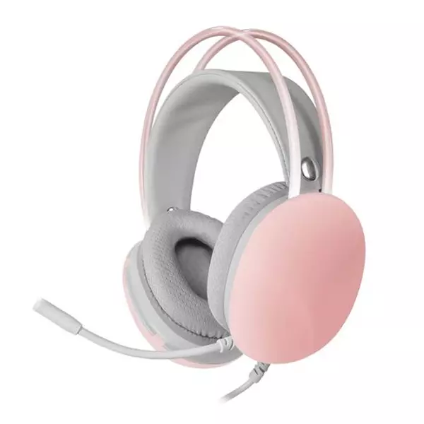 &divide; Headset mars gaming mh-glow pink jack 3.5mm y alimentacion por usb iluminacion 360? chroma en diadem