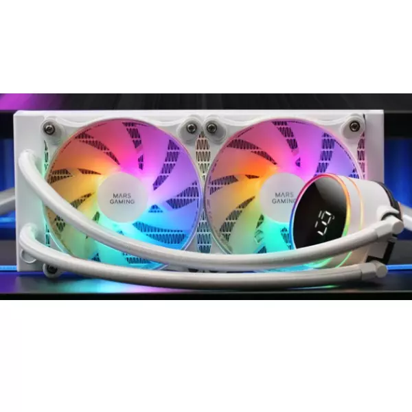 &divide; Sistema de refrigeracion liquida mars gaming mllcd240w blanco 2x (12x12) iluminacion frgb tpd 500w p
