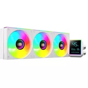 &divide; Sistema de refrigeracion liquida mars gaming mllcdpro360w 3x120mm argb 600w tdp pantalla lcd blanco