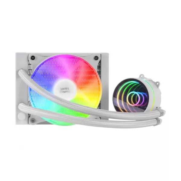 &divide; Sistema de refrigerancion liquida mars gaming ml-one120 white 12x12 iluminacion frgb tpd 200w para p