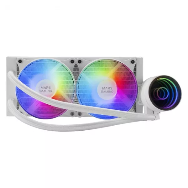 &divide; Sistema de refrigeracion liquida mars gaming ml-one240 white 2x (12x12) iluminacion frgb tpd 400w pa