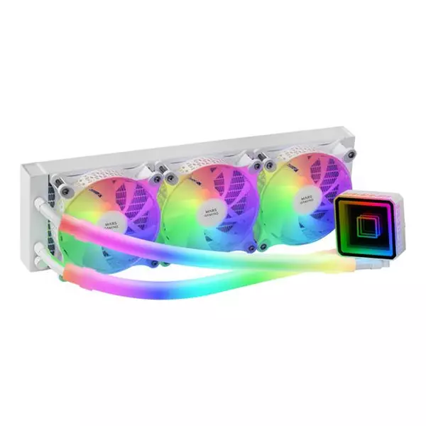&divide; Sistema de refrigeracion liquida mars gaming ml-ultra360 white 3x12cm iluminacion argb (adressable)