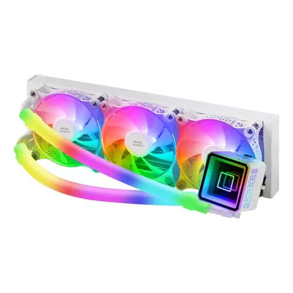 &divide; Sistema de refrigeracion liquida mars gaming ml-ultra360 white 3x12cm iluminacion argb (adressable)