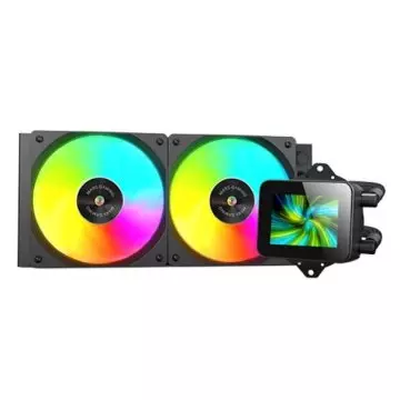 &divide; Sistema de refrigeracion liquida mars gaming mlvision240 negro 2x120mm argb tpd 500w pantalla lcd