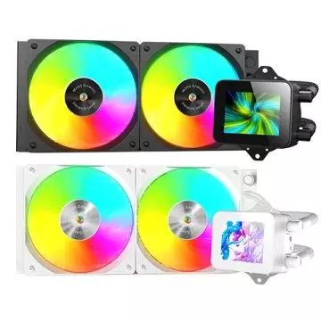 &divide; Sistema de refrigeracion liquida mars gaming mlvision240 negro 2x120mm argb tpd 500w pantalla lcd