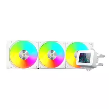 &divide; Sistema de refrigeracion liquida mars gaming mlvision360w blanco 3x120mm argb tpd 500w pantalla lcd