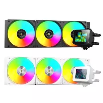 &divide; Sistema de refrigeracion liquida mars gaming mlvision360 negro 3x120mm argb tpd 500w pantalla lcd