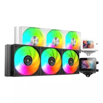 &divide; Sistema de refrigeracion liquida mars gaming mlvision360 negro 3x120mm argb tpd 500w pantalla lcd