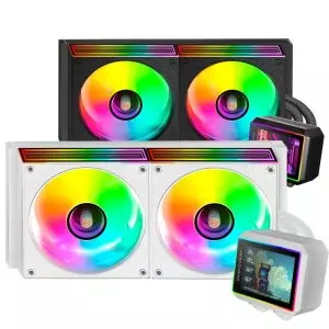 &divide; Sistema de refrigeracion liquida mars gaming mlvisionii240w blanco 2x120mm argb tpd 500w pantalla