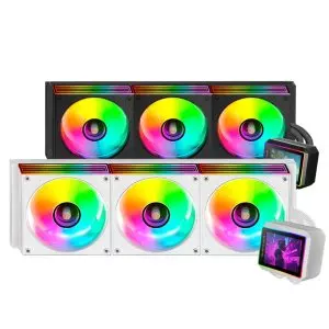 &divide; Sistema de refrigeracion liquida mars gaming mlvisionii360w blanco 3x120mm argb tpd 600w pantalla