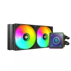 &divide; Sistema de refrigeracion liquida mars gaming mlvisionpro240 negro 2x120mm argb tpd 500w lcd