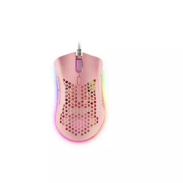 &divide; Mouse mars gaming rgb mmex dise?o hive pink 32kdpi pixart 3389pro switch superficie perforada ilumin