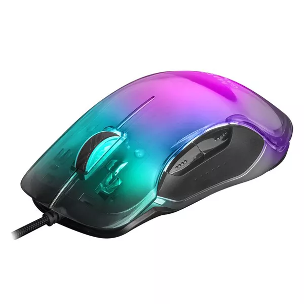 &divide; Mouse mars gaming rgb mmglow black 12800dpi iluminacion total chroma-glow con cuerpo acabado en espe