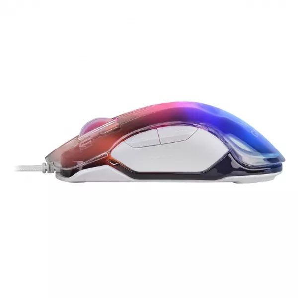 &divide; Mouse mars gaming rgb mmgloww white 12800dpi iluminacion total chroma-glow con cuerpo acabado en esp