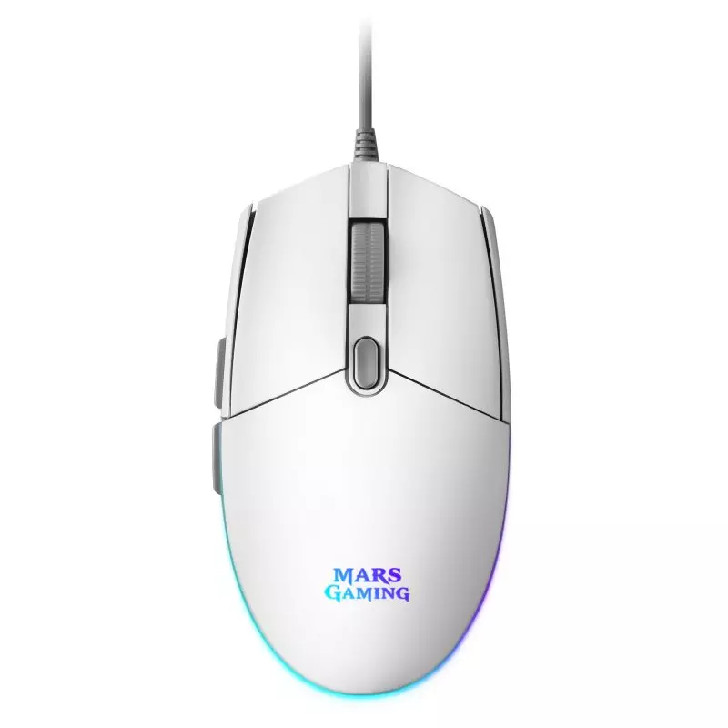 &divide; Mouse mars gaming rgb mmg white 3200dpi 6 botones iluminacion flow switches huano