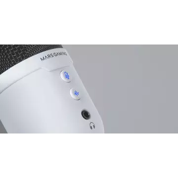 &divide; Microfono compacto mars gaming mmiccx usb blanco de alta definicion 196khz 24bits enc arg base