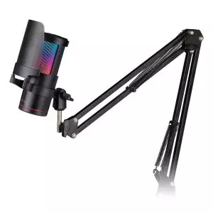 &divide; Micr?fono de estudio profesional mars gaming mmicsc adc 192khz 24bit brazo mecanico filtro pop argb