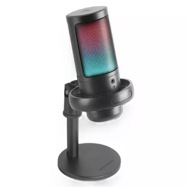 &divide; Micr?fono de estudio profesional mars gaming mmicse negro adc 196khz 24 bits usb-a/usb-c iluminacion