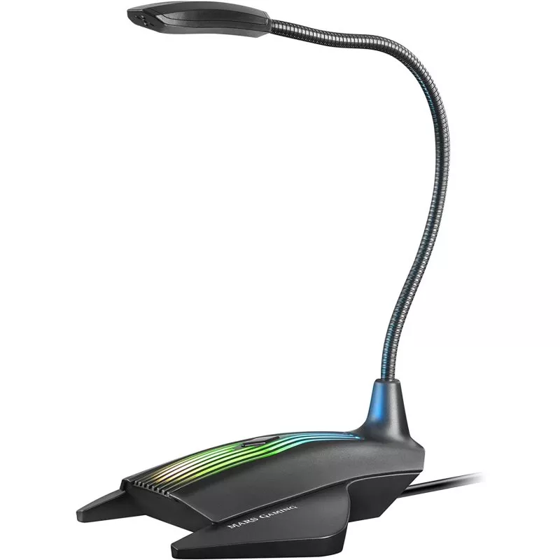 &divide; Microfono sobremesa adaptable mars gaming mmic omnidereccional usb brazo flexible boton mute base co