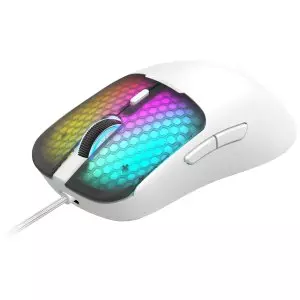 &divide; Mouse mars gaming mm-viperw ultraligero 56g cableado usb 6 botones 12800 dpi rgb blanco