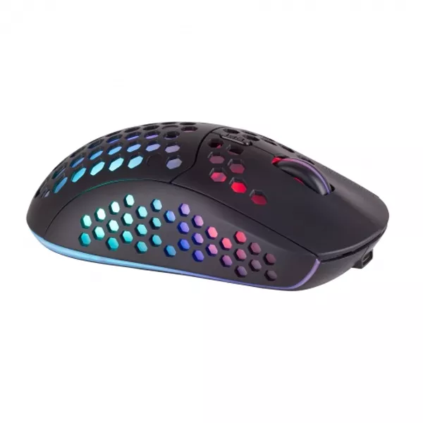 &divide; Mouse mars gaming wireless rgb mmw3 black usb 2.4g bateria recargable 3200dpi ultraligero hive ilumi
