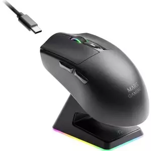 &divide; Mouse mars gaming wireless y bluetooth mmw-elite tri-mode 2.4ghz bt 5.4 6 botones 20000 dpi negro