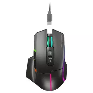 &divide; Mouse mars gaming wireless y bluetooth mmw-vector tri-mode 2.4g ghz bt 5.4 usb-c 7 botones 12000 dpi