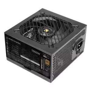 &divide; Fuente de alimentacion mars gaming 1000w atx 80+ gold 140mm silent negro