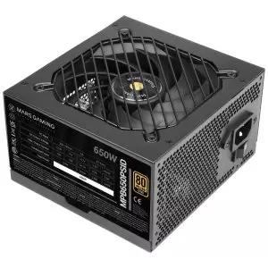 &divide; Fuente mars gaming 650w mpb650psid atx3.1 80+gold pfc activo pcie5.1 12v-2x6 dc-dc digital smd negro