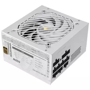 &divide; Fuente modular mars gaming 650w mpb650psi atx3.1 80+gold pfc activo pcie5.1 12v-2x6 dc-dc smd blanco