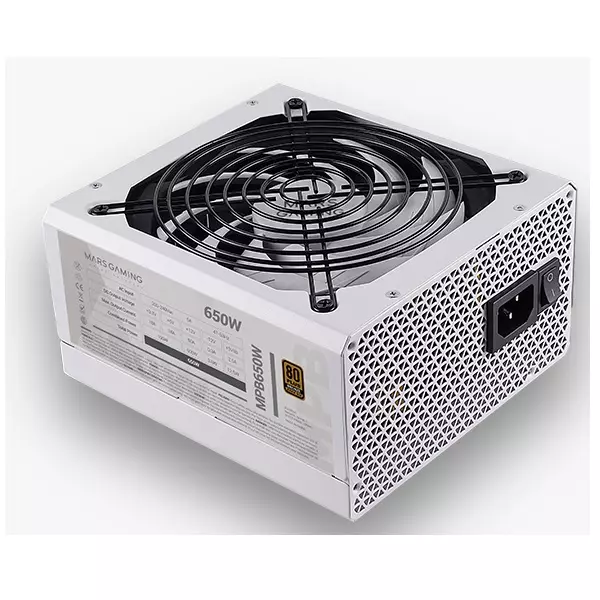 &divide; Fuente alimentacion mars gaming mpb650w 650w blanco 80+ bronze