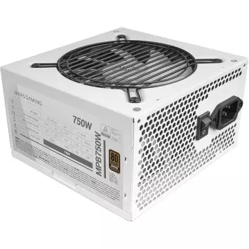 &divide; Fuente de alimentacion mars gaming 750w certificacion 80+ bronze pfc activo vent. 12cm blanca
