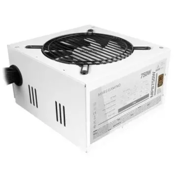&divide; Fuente de alimentacion mars gaming 750w certificacion 80+ bronze pfc activo vent. 12cm blanca