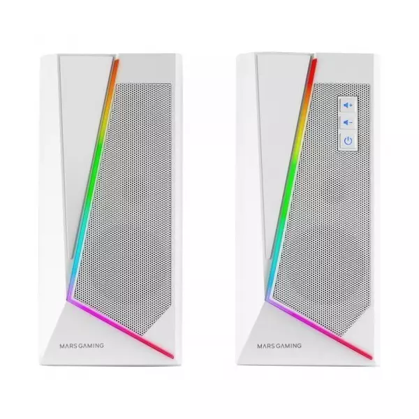 &divide; Altavoces 2.0 bluetooth mars gaming ms7 white 20w rms iluminacion rgb dinamico procesador dsp