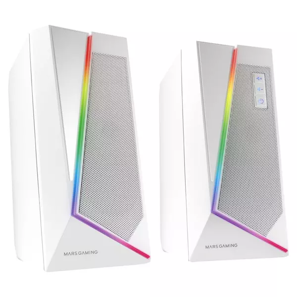 &divide; Altavoces 2.0 bluetooth mars gaming ms7 white 20w rms iluminacion rgb dinamico procesador dsp