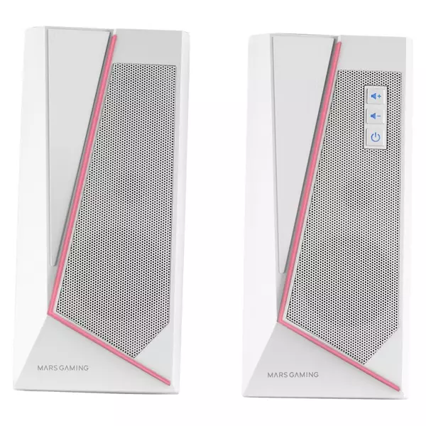 &divide; Altavoces 2.0 bluetooth mars gaming ms7 white 20w rms iluminacion rgb dinamico procesador dsp