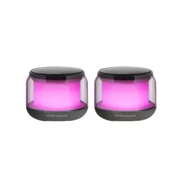 &divide; Altavoz bluetooth 2,0 mars gaming ms-aura black rgb 360? bt 5,3 15w alimentacion usb + jack 3,5mm