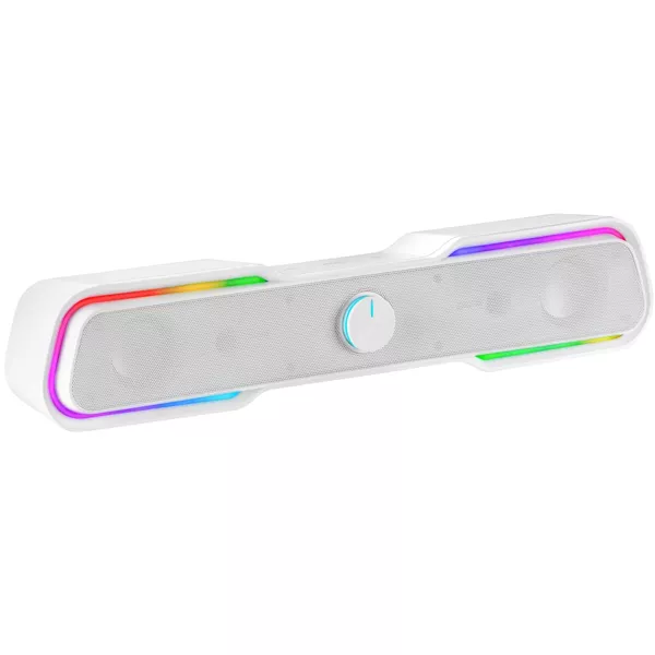&divide; Barra de sonido bluetooth mars gaming msbx white 10w rms iluminacion rgb dinamico procesador dsp