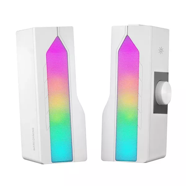 &divide; Altavoces 2.0 bluetooth mars gaming msduo white 2 en 1 convertible en sobremesa 2.0 o soundbar bt 5.