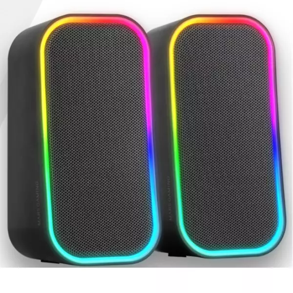 &divide; Altavoces 2.0 bluetooth mars gaming msom negro 20w dsp iluminacion rgb aux -in control volumen