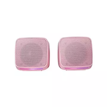 &divide; Altavoces 2.0 mars gaming msprop rosa 10w usb + jack control de volumen rgb