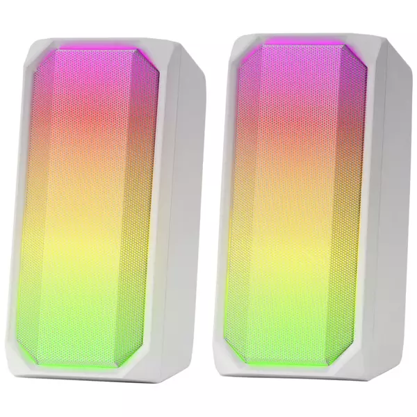 &divide; Altavoces 2.0 bluetooth mars gaming msrgb white full rgb frontal 15w control box jack 3.5mm
