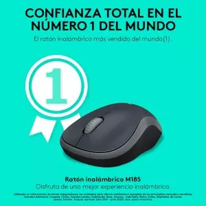 &divide; (km0) mouse logitech wireless m185 grey p/n:910-002235 cash30