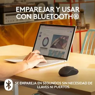 &divide; Mouse logitech bluetooth m240 silent 3 botones ccolor negro