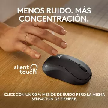 &divide; Mouse logitech bluetooth m240 silent 3 botones ccolor negro