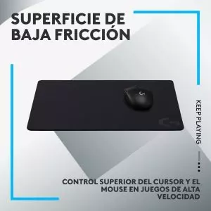 &divide; Alfombrilla logitech g440 superficie rigida polietileno goma antideslizante 340x280mm negro