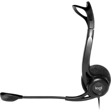 &divide; Headset logitech stereo microfono con supresion de ruido usb pc960m p/n:981-000100
