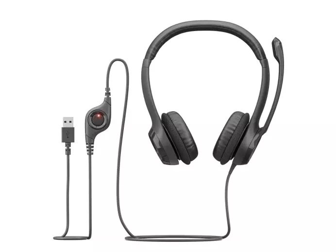 &divide; Headset logitech h390 microfono con supresion de ruido usb p/n:981-000406