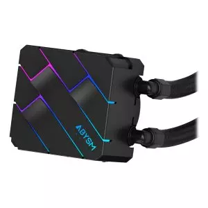 &divide; Sistema de refrigeracion liquida abysm ab324013 oceanic tide 240 negro argb dual fan intel amd